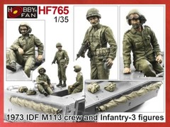 AFV Hobby Fan 1/35 HF-765 1/35 IDF M113 Crew and Accessories – 3 Figures Set