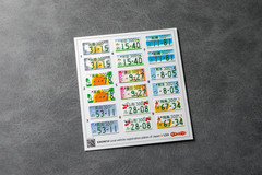 1:24 3D License Plates Detail Set for scale model Cars