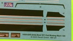 71 1971 Mustang Mach 1 1/25 Decal Sheet 429 Cobra Woodgrain Interior Cluster