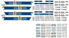 1/24, 1/25 Police Car decals (Bill Bozo – Canada Border Services)