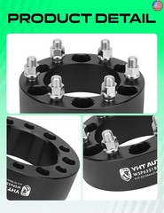 YHTAUTO 6×5.5 Wheel Spacers 2 inch Fits Chevrolet Silverado, Tahoe, C/K, GMC