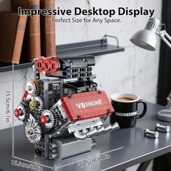 Ultimate STEM 478PCS V8 Engine Kit – Build, Learn & Experience Real Engine Power
