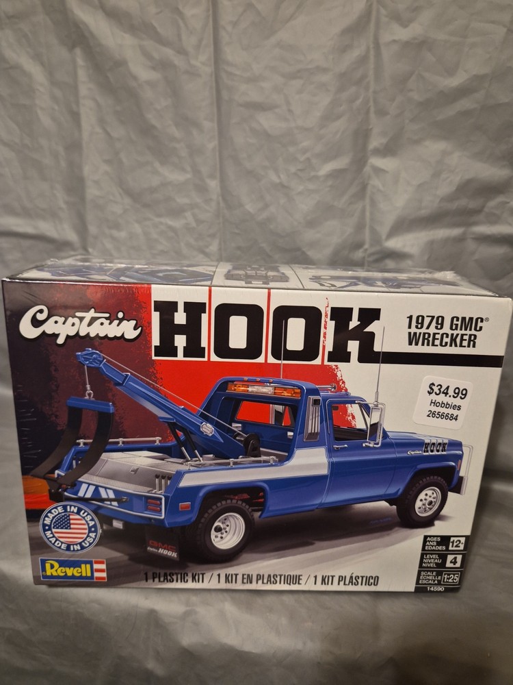 Revell Captain Hook 1979 GMC Wrecker 1:25 Scale Plastic Model Kit New Sealed