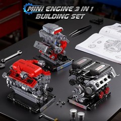 Manual Crank 3-in-1 Engine Model Kits for Adults & Teens – Collectible STEM Gift