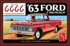 AMT 1963 FORD F-100 PICKUP 3-IN-1 KIT 1/25 SCALE MODEL CAR KIT #1559~NEW in BOX