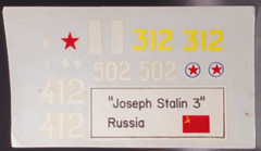 Aurora | No. 323-150 | 1:48 Russian World War II “STALIN” TANK Decals