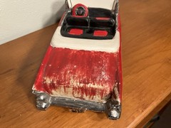 1957 Chevrolet Convertible Ceramic Model Red Craft Art