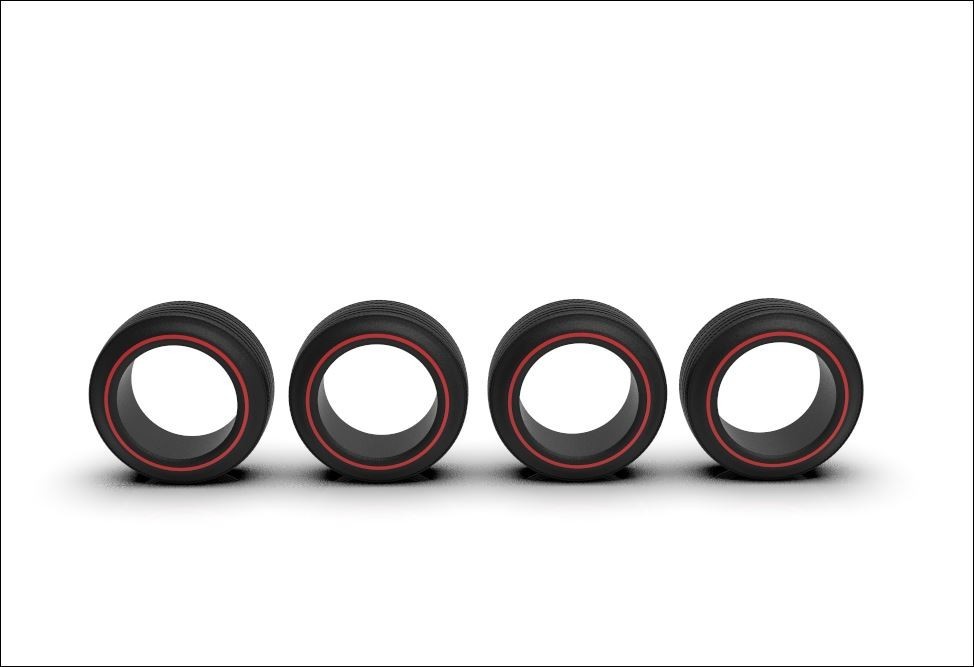 1:8 Set Of 4 Redline tires for 52 mm wheel