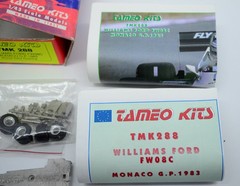 Tameo Kits TMK 288 F1 Diecast Williams Ford FW08C Monaco 1983 Keke Rosberg 1:43