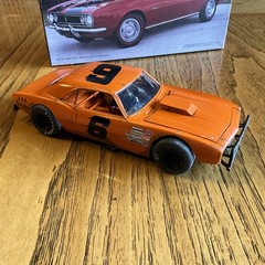Built Model Car, 1967 Chevy Camaro Vintage Style short track Race Car, 1/25