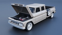 3d Printed 1/25 1965 Gmc Crew Cab Pickup Model Kit