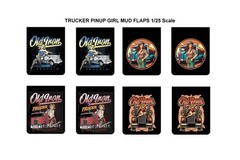 1/25 scale model semi truck trucker pinup girl mud flaps 1:25 pin up