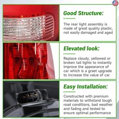 munirater Rear Right Tail Light Assembly Replacement for R-A-M 2009-2018