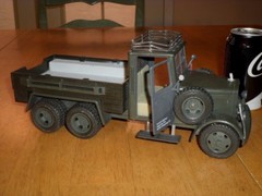 WW#2, GERMAN ARMY TRUCK, Plastic Toy, 12″ INCHES IN LENGTH, VINTAGE