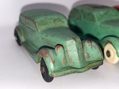 Lot 3 Rubber 1935 FORD Tudor Slantback BARR Co Promo 1/48 VG+ 4” Green Red