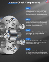 ECCPP 4PCS 5 Lug 1 inch Hubcentric Wheel Spacers 5x100mm to 5x100mm 57.1 bore