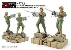 Hobby Fan 1/35 HF-712 WWII LVT-4 US Marines Gunner (Pacific War) – 2 Figures