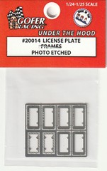 Gofer Racing 1/25 Photoetch License Plate Frames 20014