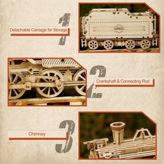 Intricate 3D Wooden Model Car Kit – Educational Puzzle for Adults, 408 Pieces