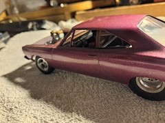 Custom Pre-Built Painted Purple Plastic Model Car Ready to Go Single Unit