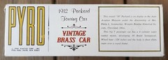 Vintage 1967 Pyro Brass Car 1912 Packard Touring Car Model Kit in box, complete