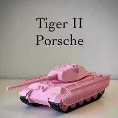 1/35 Tiger II Porsche Turret 3D Printed Pink Model KitStatic Display Collectible