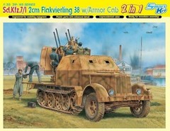 Dragon DML 6533 1/35 Sd.Kfz.7/1 Flakvierling 38 w/ Armor Cab 2in1 FREE SHIPPING