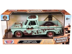 Motormax 79073LTGRN 1/24 1966 Chevrolet C10 Fleetside Pickup Truck