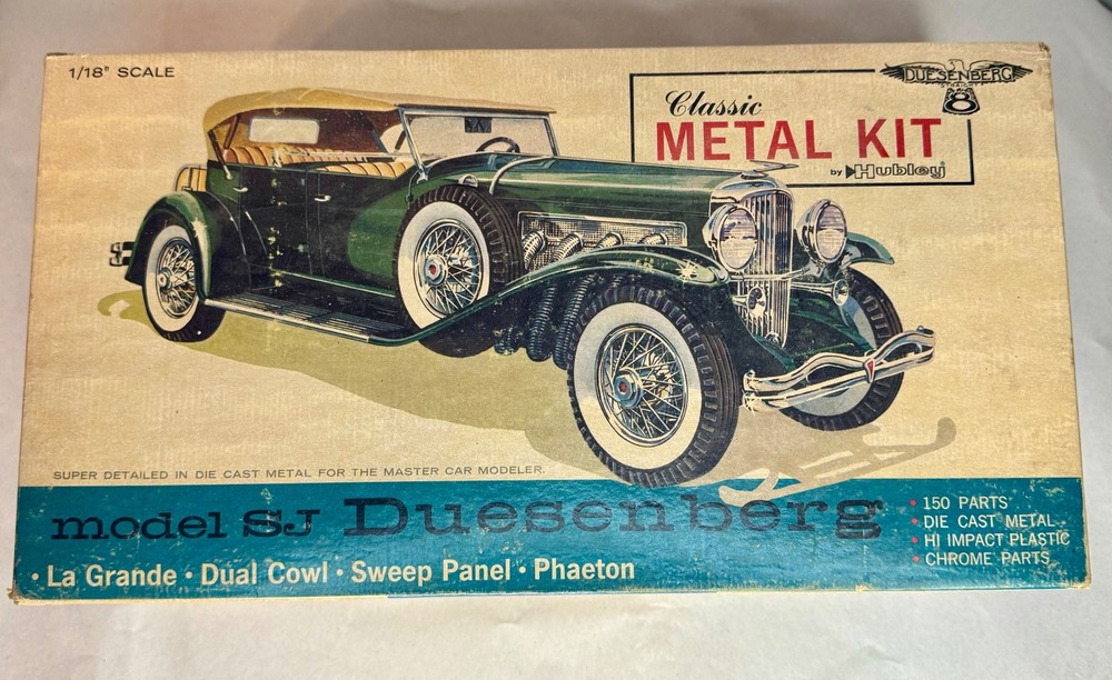 Hubley 1/18 SJ Duesenberg La Grande Dual Cowl Phaeton Model Kit 4864 Unbuilt
