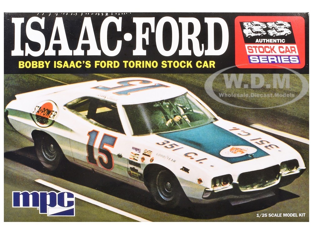 SKILL 2 MODEL KIT 1972 FORD TORINO STOCK CAR “ISAAC” 1/25 SCALE BY MPC MPC1038