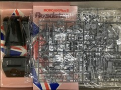 Vintage Sealed LS 1/16 Plastic Model Morgan Plus 8 Roadster Kit Japan Made Motor