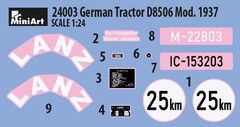 MiniArt 1/24 GERMAN TRACTOR D8506 MOD. 1937 #24003📌USA📌