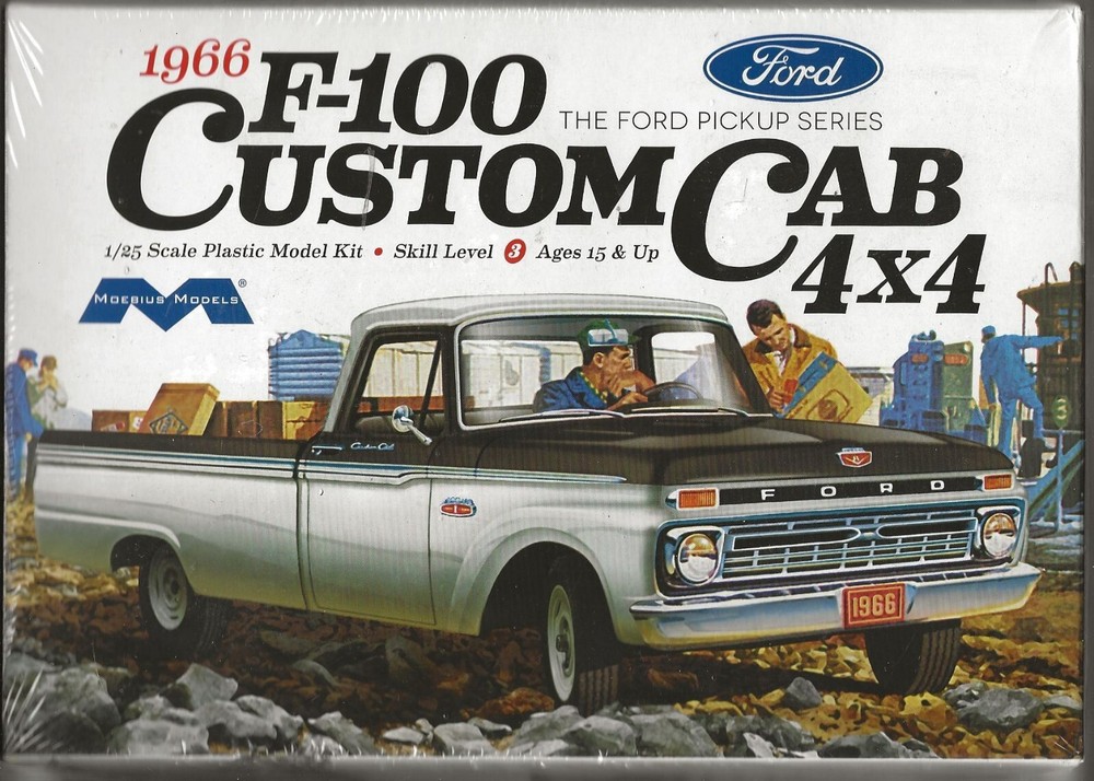 Moebius 1966 Ford F-100 Custom Cab 4×4 Pick Up Truck 1/25 1236 ST (104)
