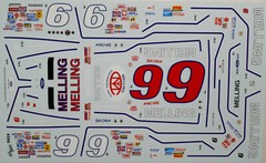 NASCAR DECAL # 9 MELLING 1983 FORD THUNDERBIRD BILL ELLIOTT POWERSLIDE 1/24