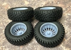 1/24 Scale: 18-Inch “Off-Road Western Cyclone” Wheels W/ Mud Tires;Jeep, Resin