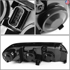 DNA MOTORING HL-OH-CI00-CH-AM Chrome Amber Headlights Compatible with 00-05