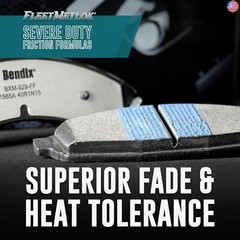 Bendix Fleet Metlok MKD652FM Semi-Metallic Front Brake Pads for Select Models