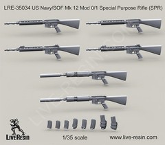 Live Resin 35034 1/35 US Navy/SOF Mk.12 Mod.0/1 Special Purpose Rifle (SPR)