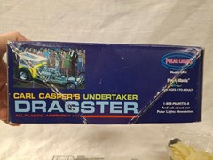 OPEN BOX 1997 Polar Lights CARL CASPER’S UNDERTAKER DRAGSTER Model Kit