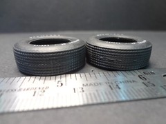 1:25 scale pad printed GOODYEAR Good Year Polyglas GT Tires 2X Front + 2X Rear