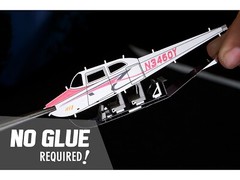 CESSNA 182 FLOATPLANE WHITE & RED STEEL MODEL KIT BY METAL EARTH MMS111