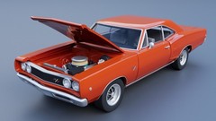 ABS-LIKE RESIN 3D PRINTED 1/25 1968 DODGE CORONET 2-DOOR R/T FULL KIT