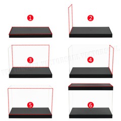 US Big Acrylic Display Box Perspex Case 14.7″ L Plastic Dustproof Self-Install