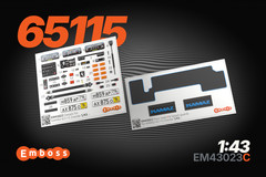 1:43 3D Detail Set Interior Exterior for KamAZ 65115 Zvezda 43006