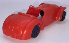 1951 Allard J2 Plastic Toy Car 1/32 PROCESSED PLASTIC Red 4.5” Nice