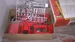 Lindberg Model car kit ” Little Red Wagon” 1965 Dodge hot rod truck Z159