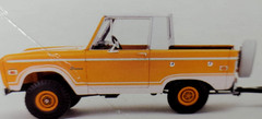 BRONCO HALF CAB BODY,INTERIOR,GLASS,DECALS,REMOVABLE PICK UP ROOF SWING OUTSPARE