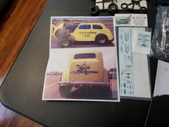 REVELL – HOT ROD ’50 AUSTIN COUPE DRAG GASSER – WITH OPTIONAL DECALS -#2
