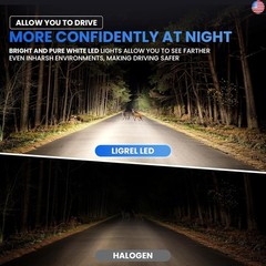 9005 Fog Light Bulbs 13000LM, 6500K White, 50,000 Hours Lifespan, IP68