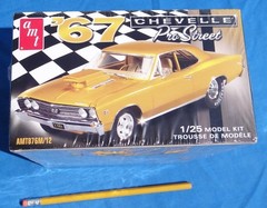 AMT ’67 Chevelle Pro Street 1:25 Scale Chevrolet Model Car Kit Expanded Decal